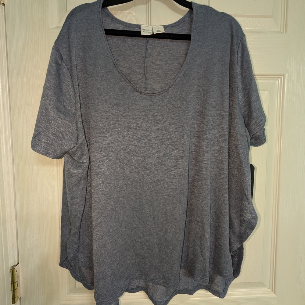 Melrose and Market Heather Gray Short Sleeve Top